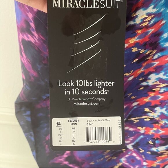 Miraclesuit Caftan Swim Cover up Size Small NWT - Picture 9 of 9